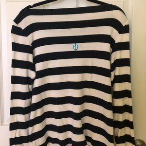 ESCADA sport, navy & white nautical top, Size L